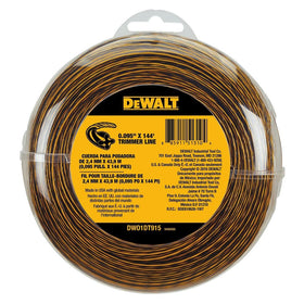 DEWALT trimmer line on spool for easy cordless edging