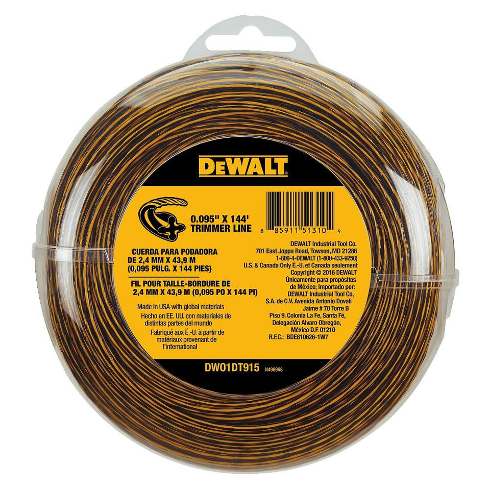 DEWALT trimmer line on spool for easy cordless edging
