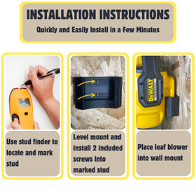 Dewalt wall mount close-up of durable materials for long-lasting use.