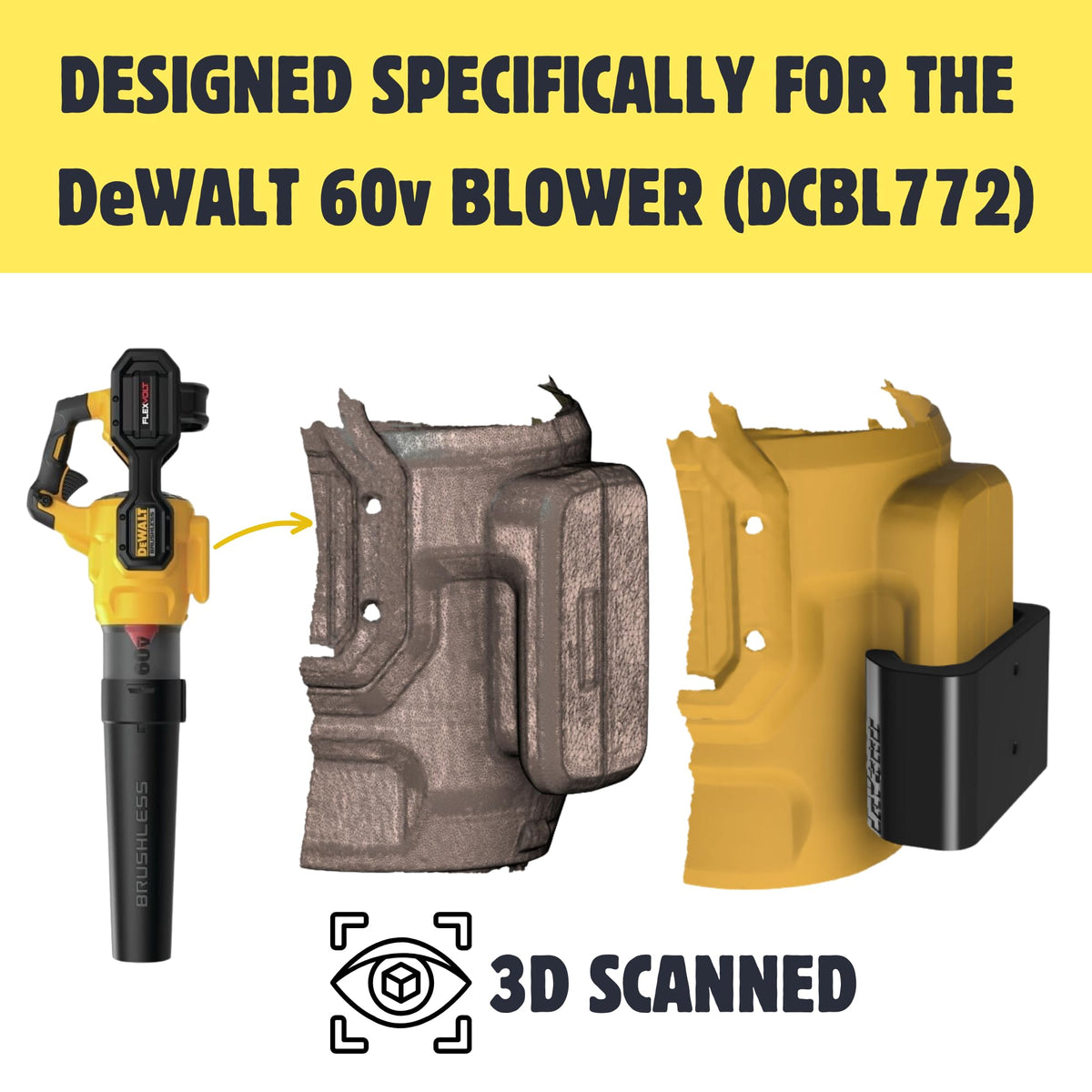 Dewalt wall mount installation hardware included for easy setup.