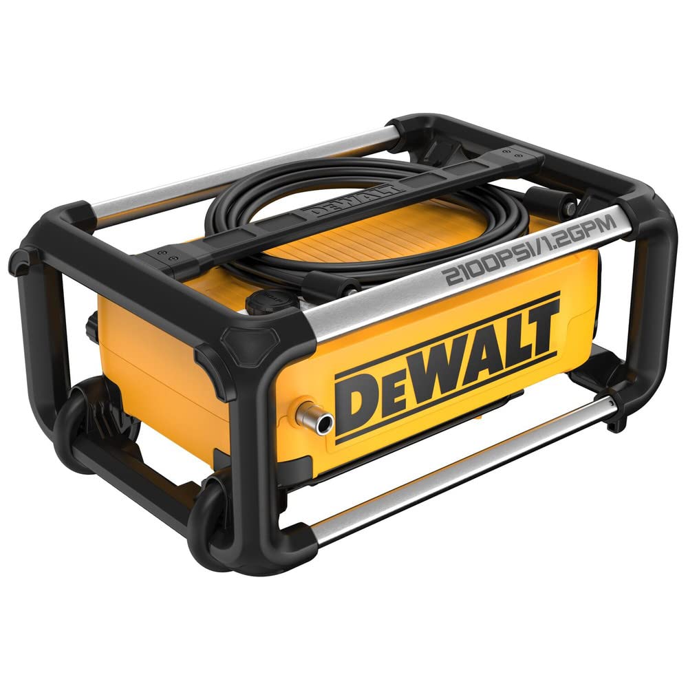 DEWALT PRS WTR 2100PSI patio cleaning in action on concrete surfaces.