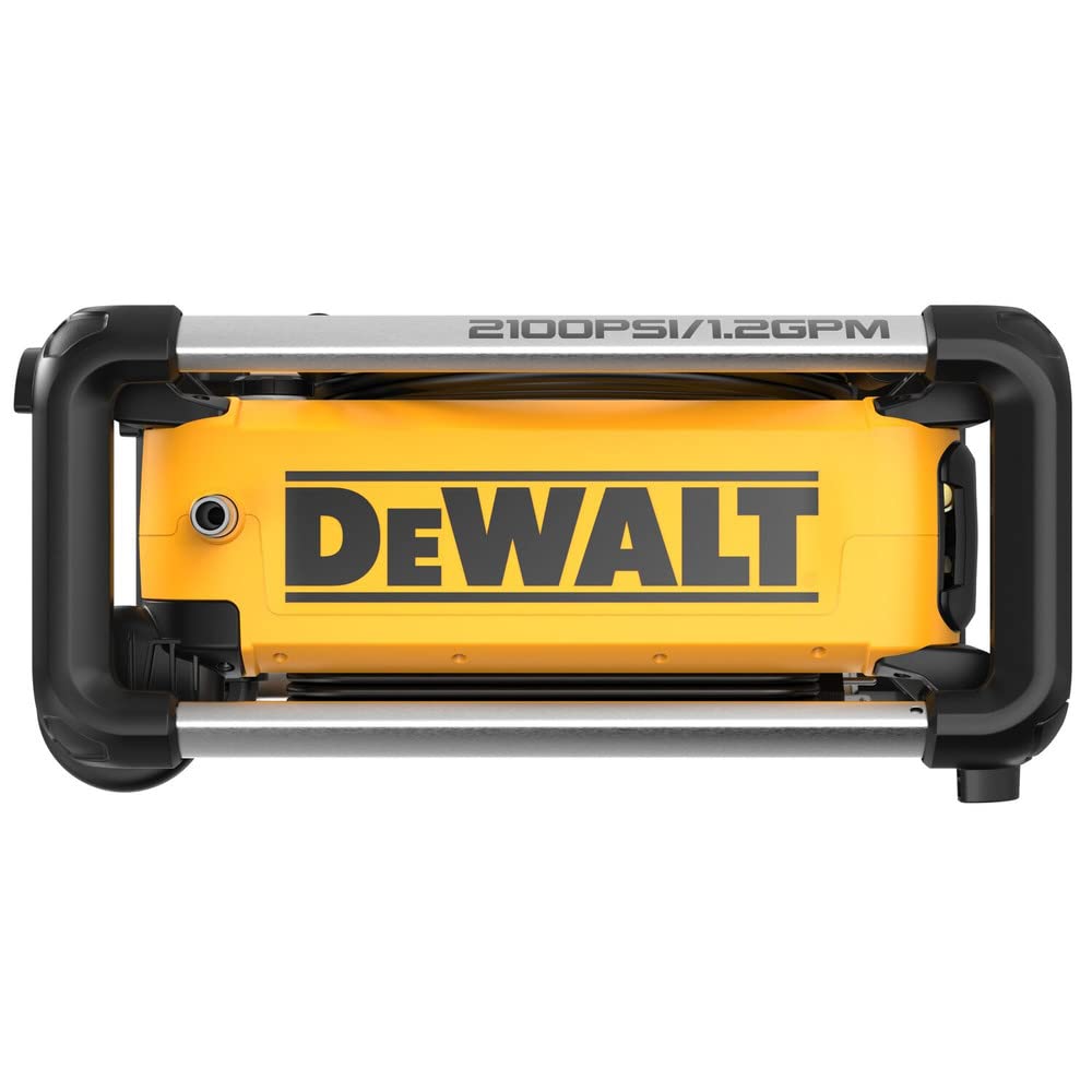DEWALT PRS WTR 2100PSI safety features protect against accidental sprays.