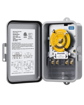 DEWENWILS 24-hour timer dial front for daily automatic control of lights and pumps