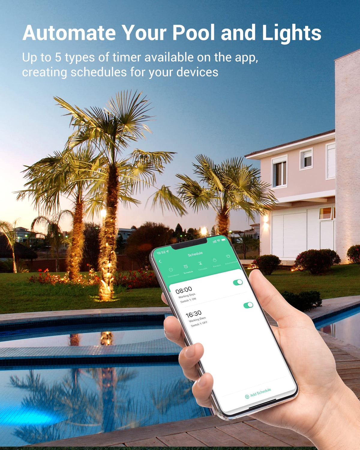 DEWENWILS heavy-duty 40A timer for pool pumps and heaters