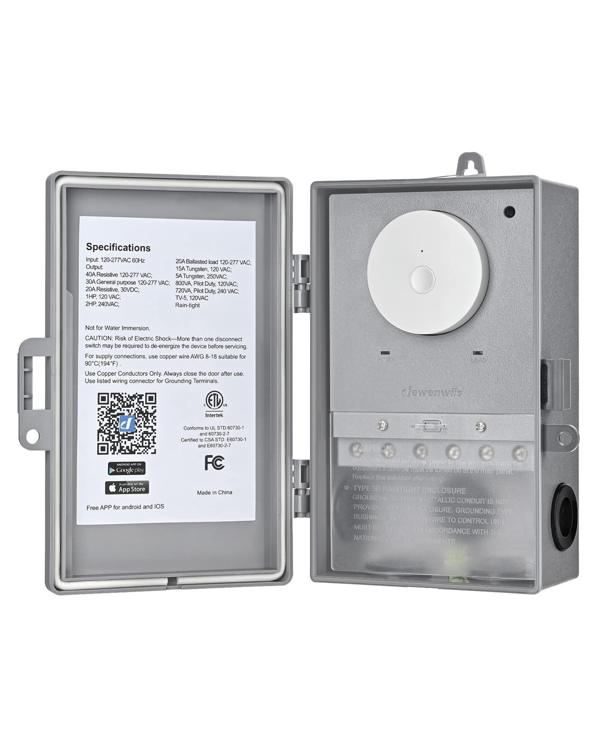 DEWENWILS WiFi pool timer front panel for easy installation and remote control