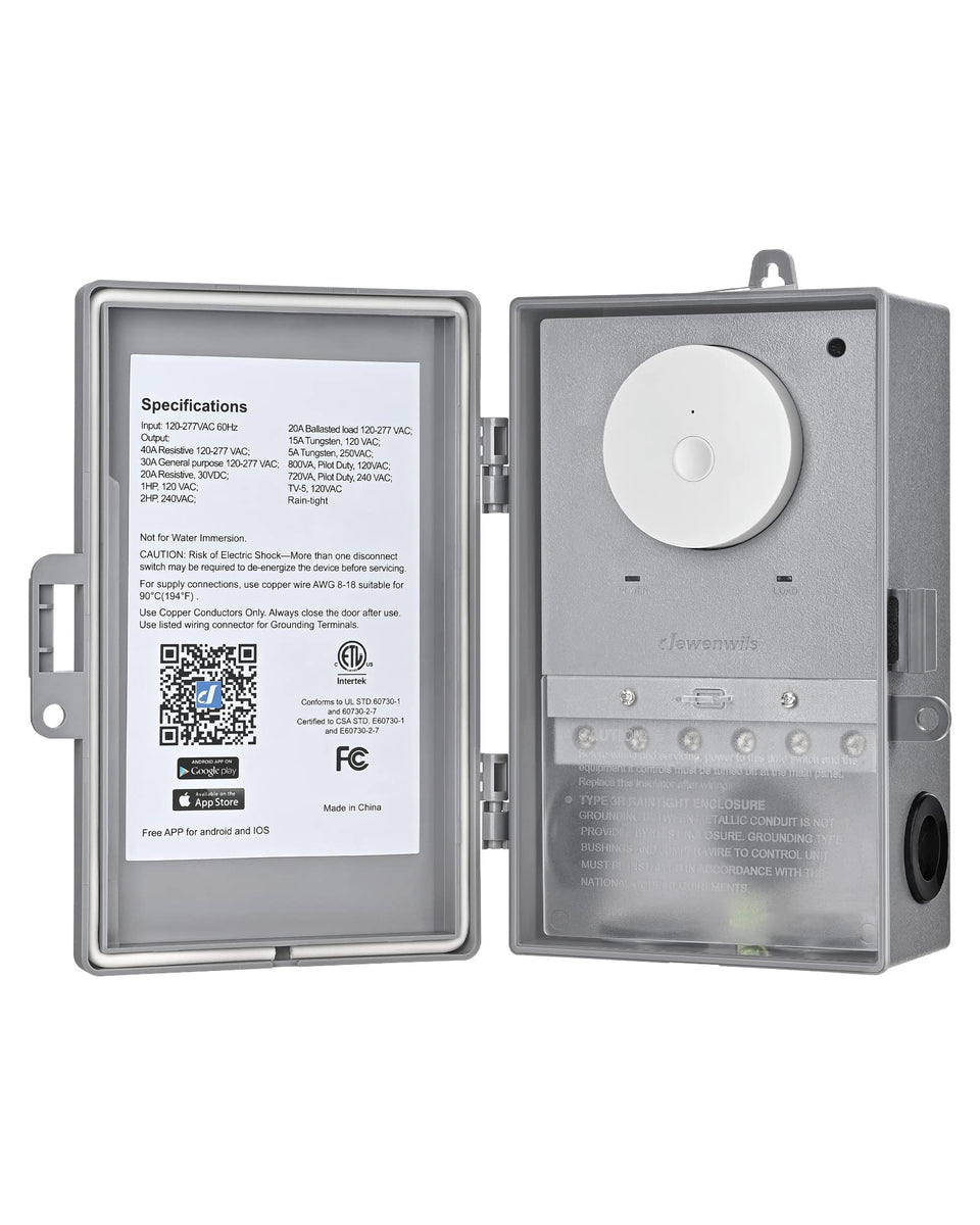 DEWENWILS WiFi pool timer front panel for easy installation and remote control
