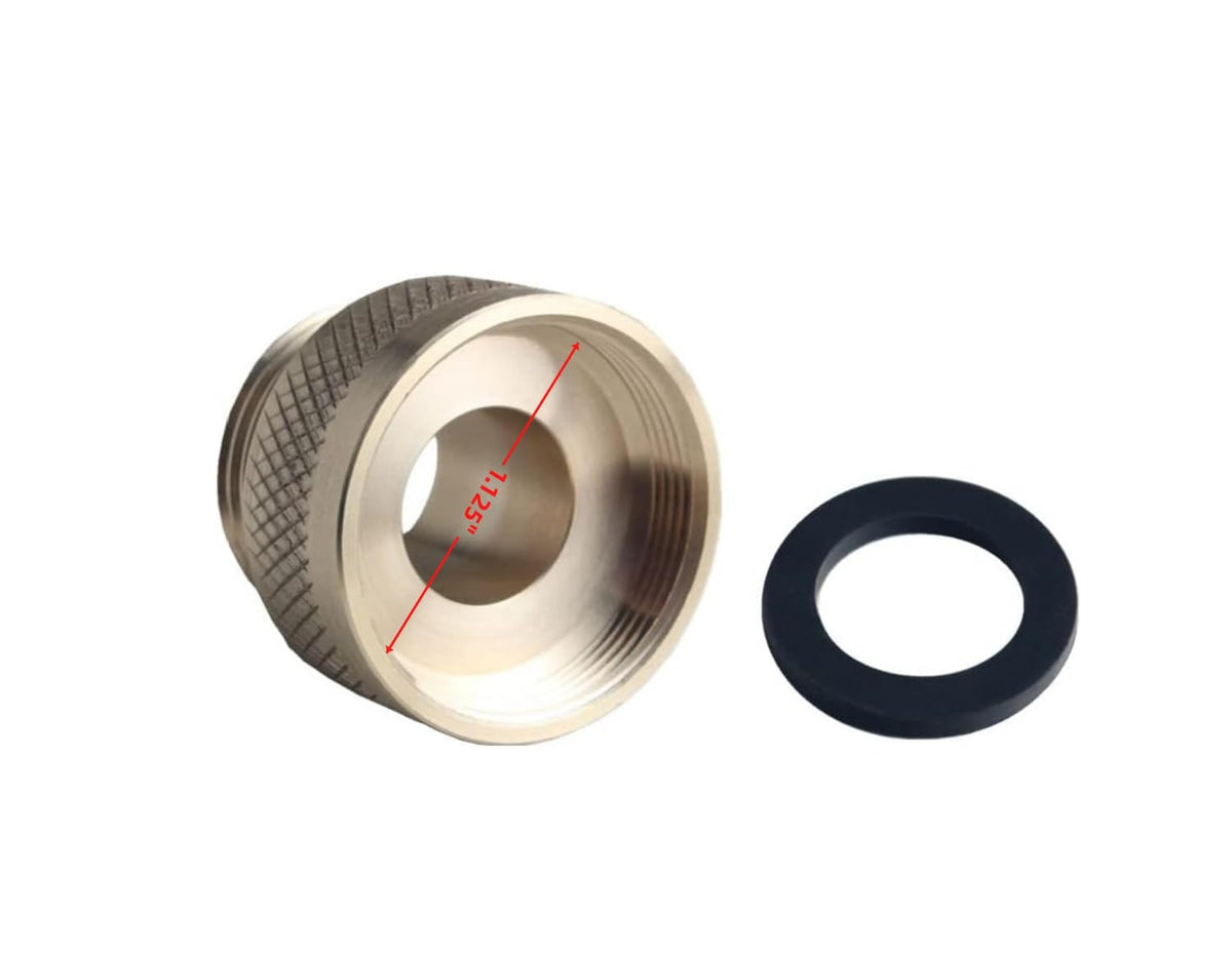 DEWHEL SM01-125 side view highlighting brass body and tight seal potential.