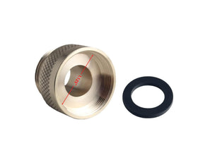 DEWHEL SM01-125 side view highlighting brass body and tight seal potential.