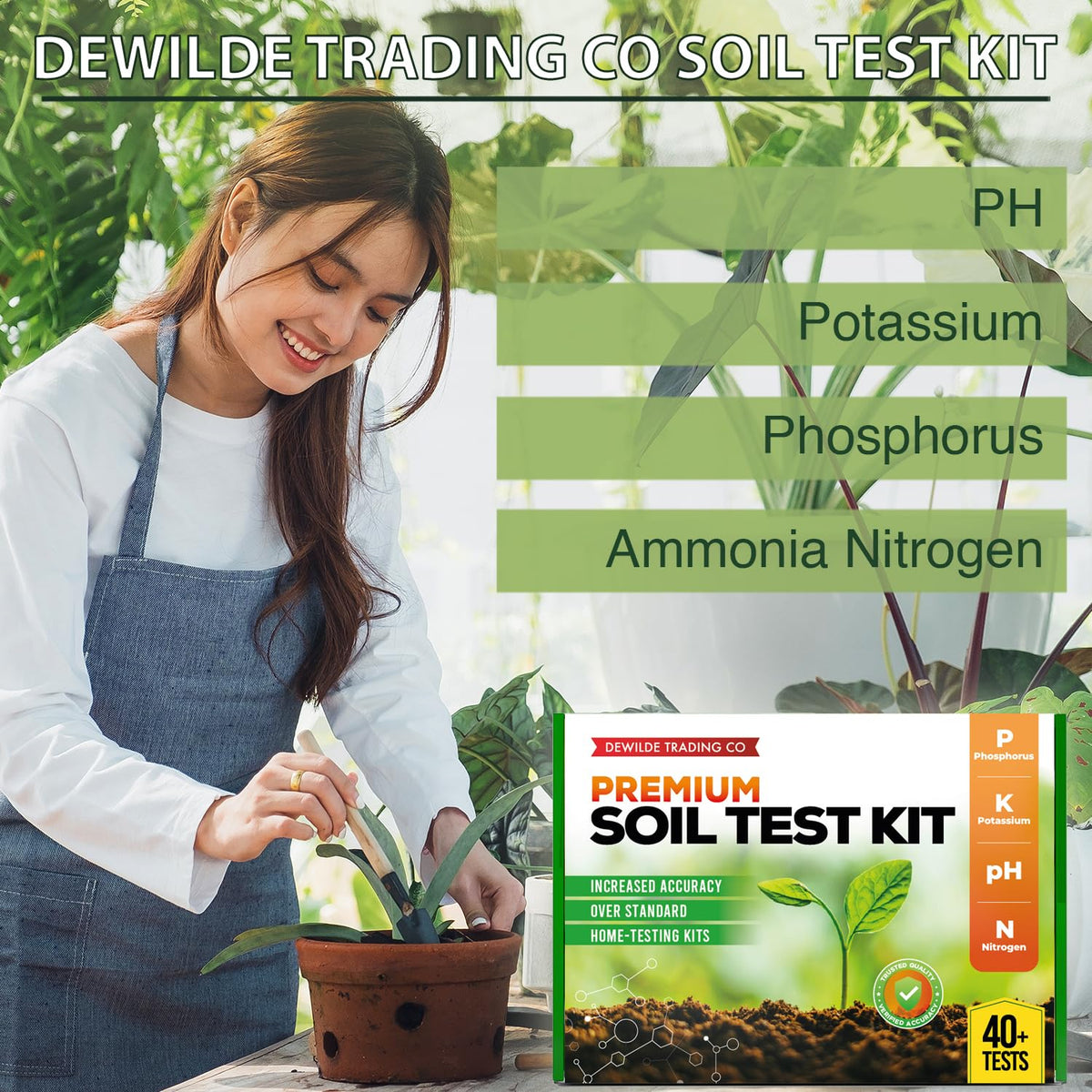 Dewilde premium kit components laid out for accurate soil insights.