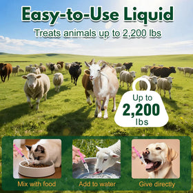 Dewormer Fenbendazole on mixed farm ideal for multiple species.