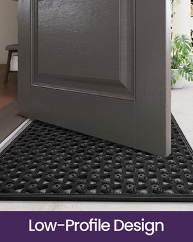 DEXI easy-clean mat rinses clean for quick maintenance after spills.