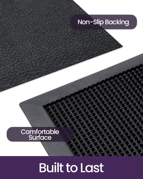 DEXI easy-clean rubber mat is vacuumed or rinsed