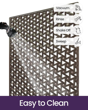 Easy rinse and natural air-drying maintains fresh look.