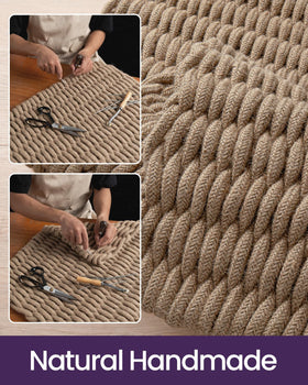 DEXI jute door mat durable handwoven fibers resist fraying over time.