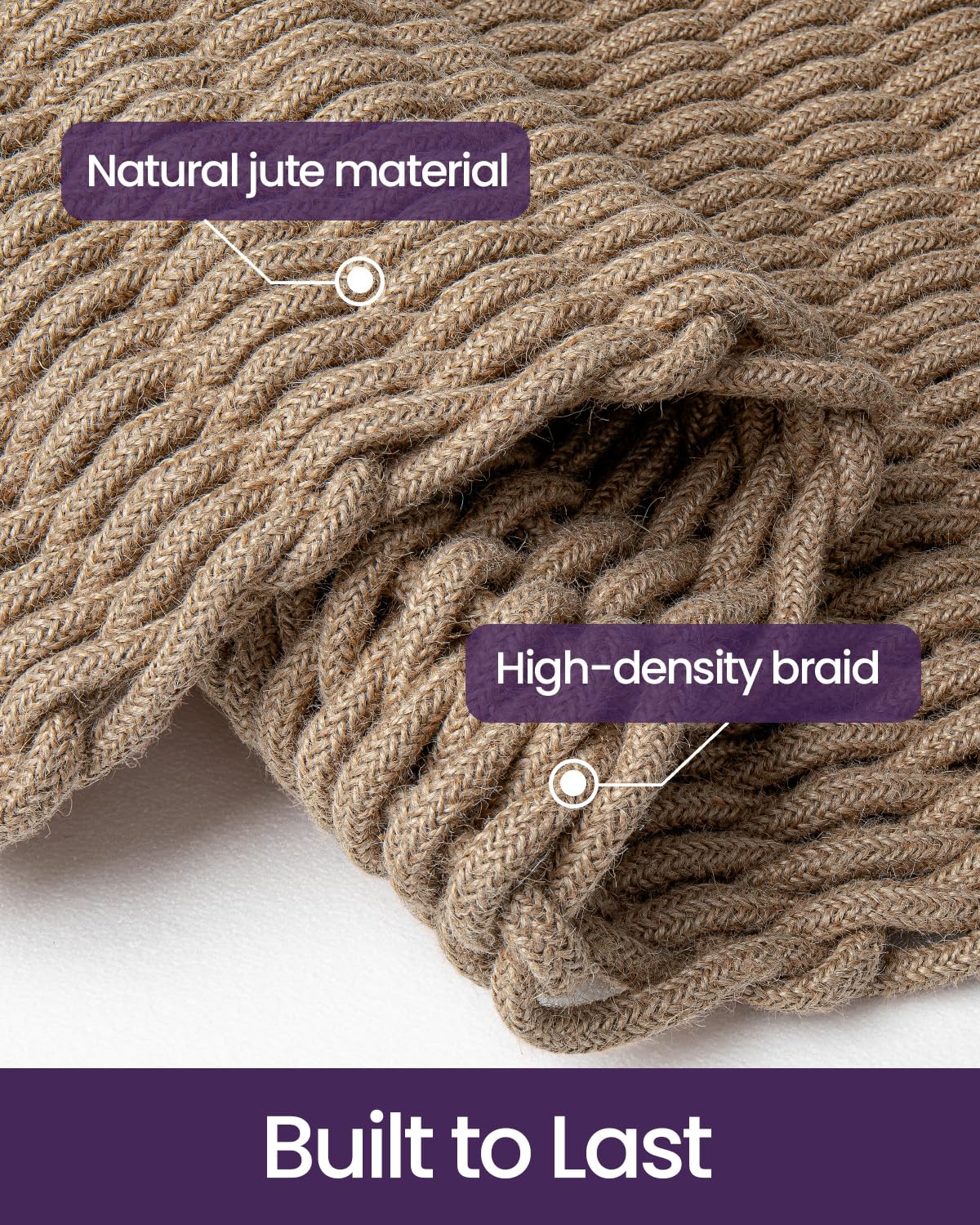 DEXI jute door mat built for high-traffic use with durable handwoven fibers.