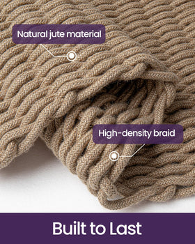 DEXI jute door mat built for high-traffic use with durable handwoven fibers.