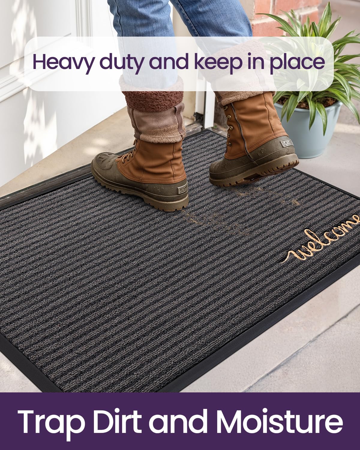DEXI versatile entry mat for indoor or outdoor high-traffic areas