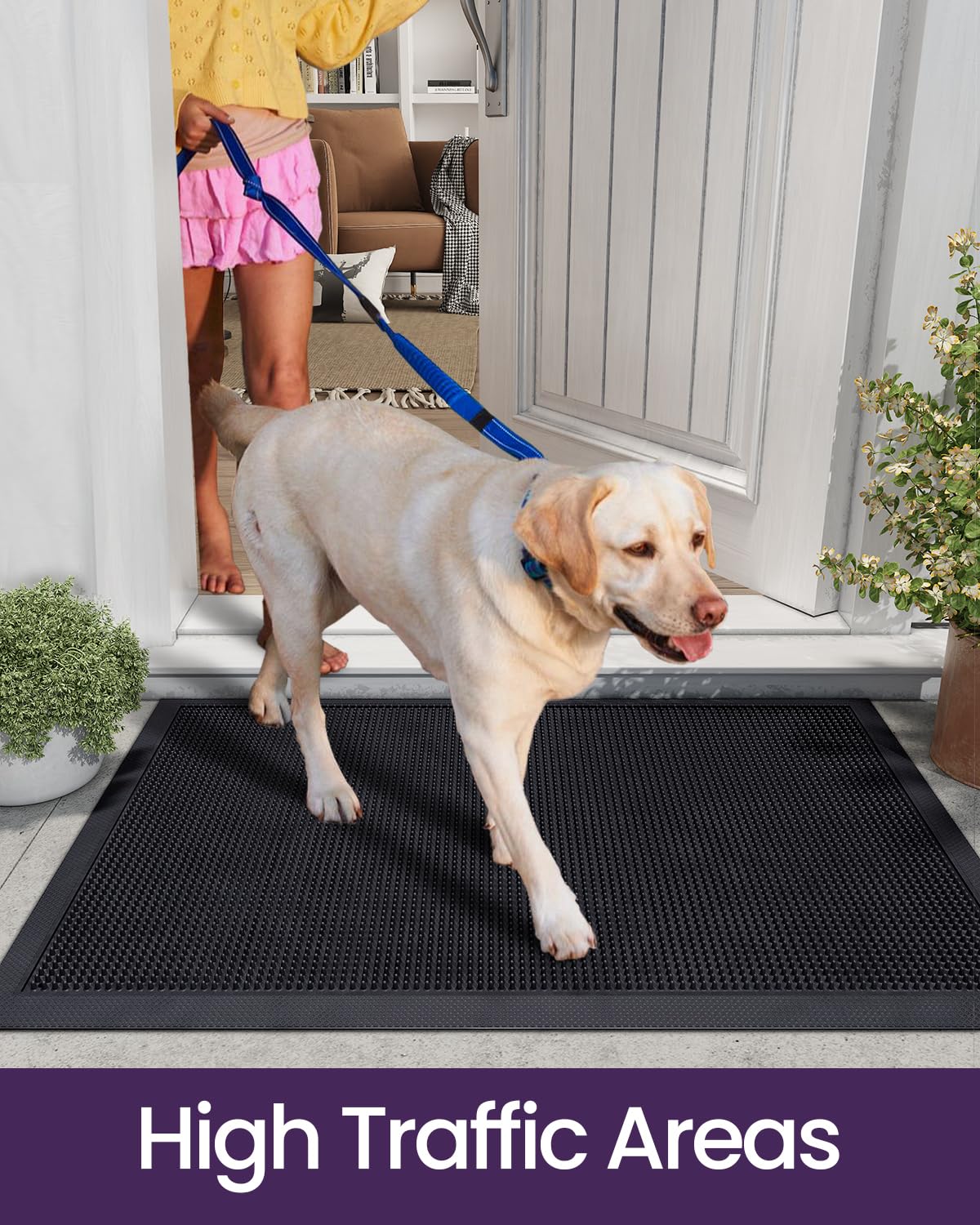 DEXI waterproof mat handles moisture outdoors