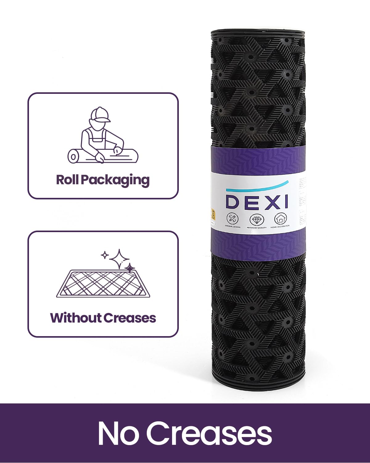 DEXI rugged doorstep mat cushions boots and keeps shoes dirt-free.