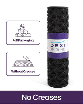 DEXI rugged doorstep mat cushions boots and keeps shoes dirt-free.