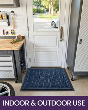 DEXI stain-resistant doormat blue maintains color and feel over time