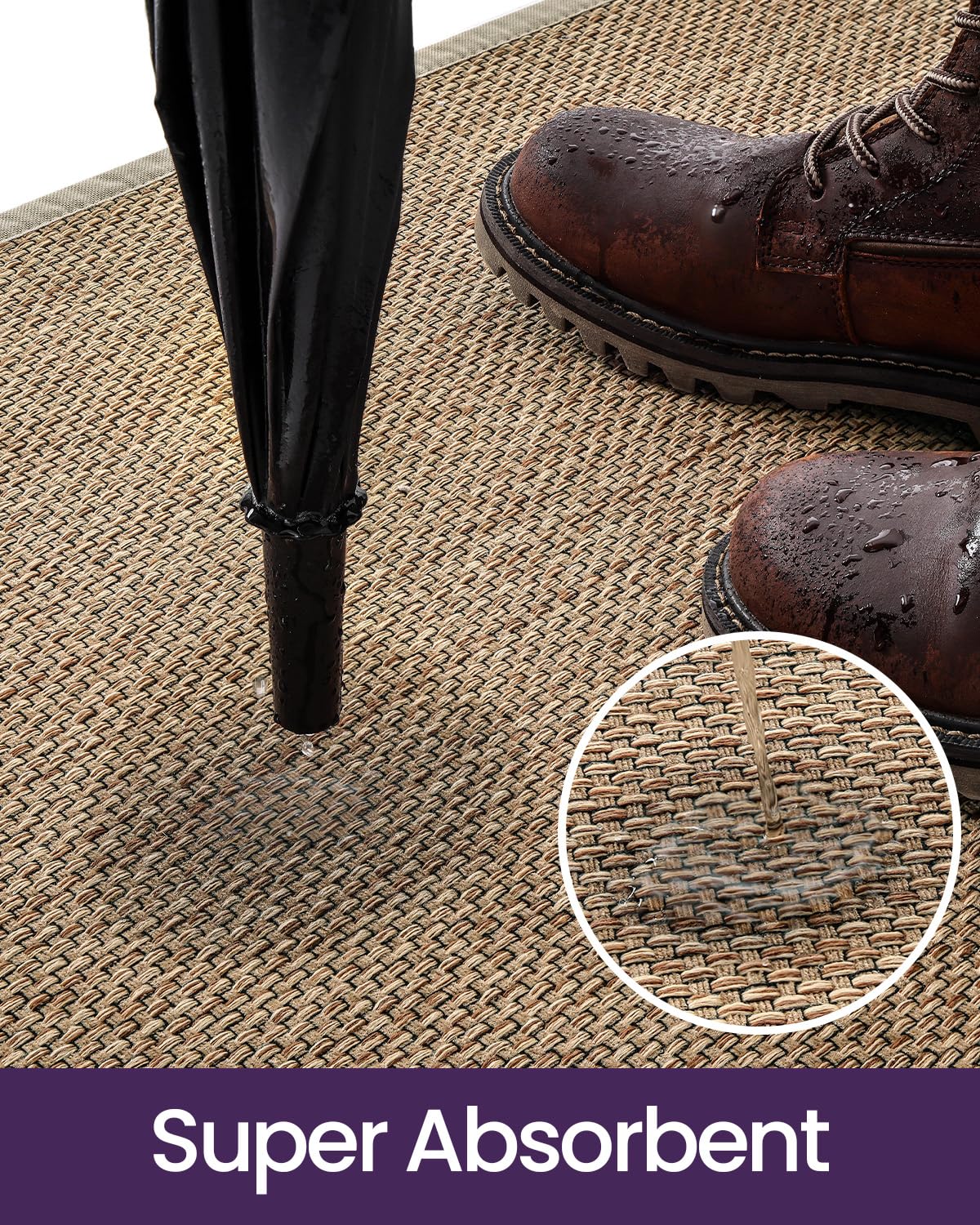 DEXI Ultra Thin Entryway Mat beige easy-clean feature supports quick maintenance