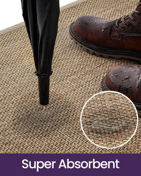 DEXI Ultra Thin Entryway Mat beige easy-clean feature supports quick maintenance