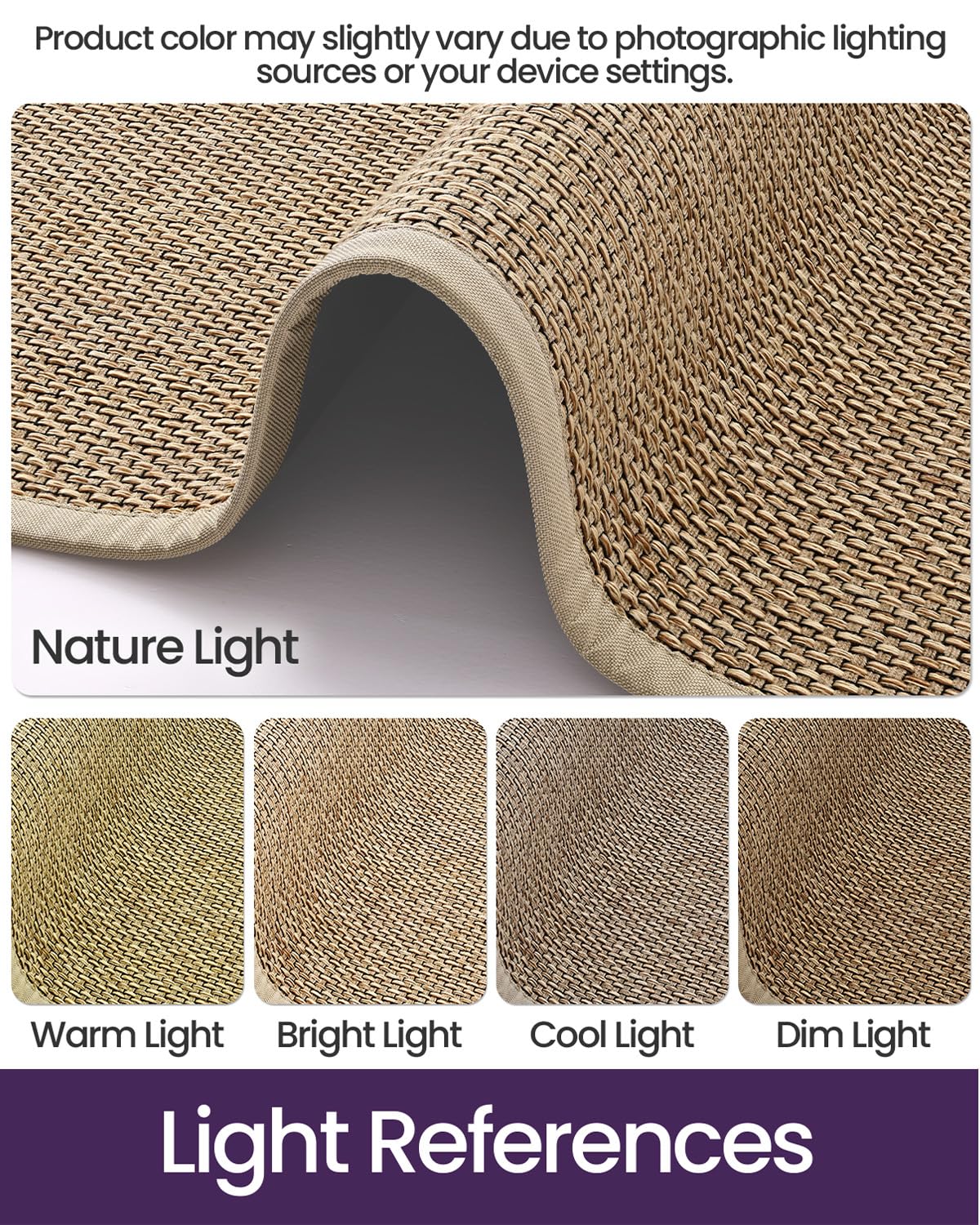 DEXI Ultra Thin Entryway Mat beige non-slip backing keeps mat in place