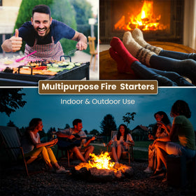 Dextreme fire starter compact travel size fits in camping kit.