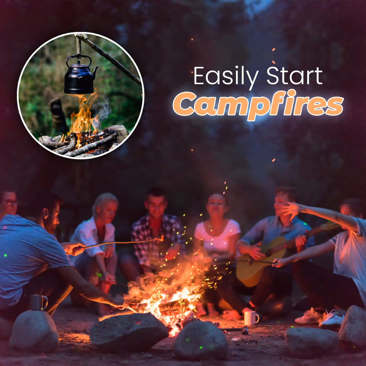Dextreme fire starter packaging seen as a practical camping companion.