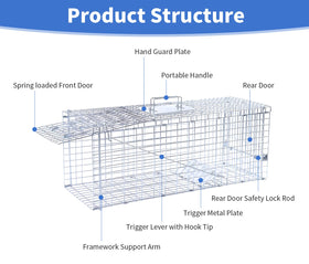Dexyla trap with handle enables easy transport between locations.