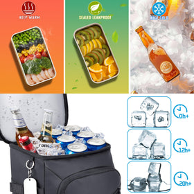 DEYACE Cooler Backpack holds up to 33 cans for outings.