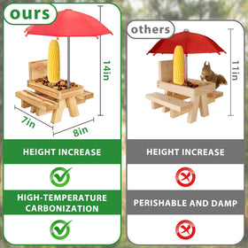 DFANG carbonized wood feeder with weather-resistant finish