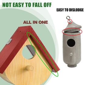 DFANG hummingbird house easy cleaning features removable acrylic panels.