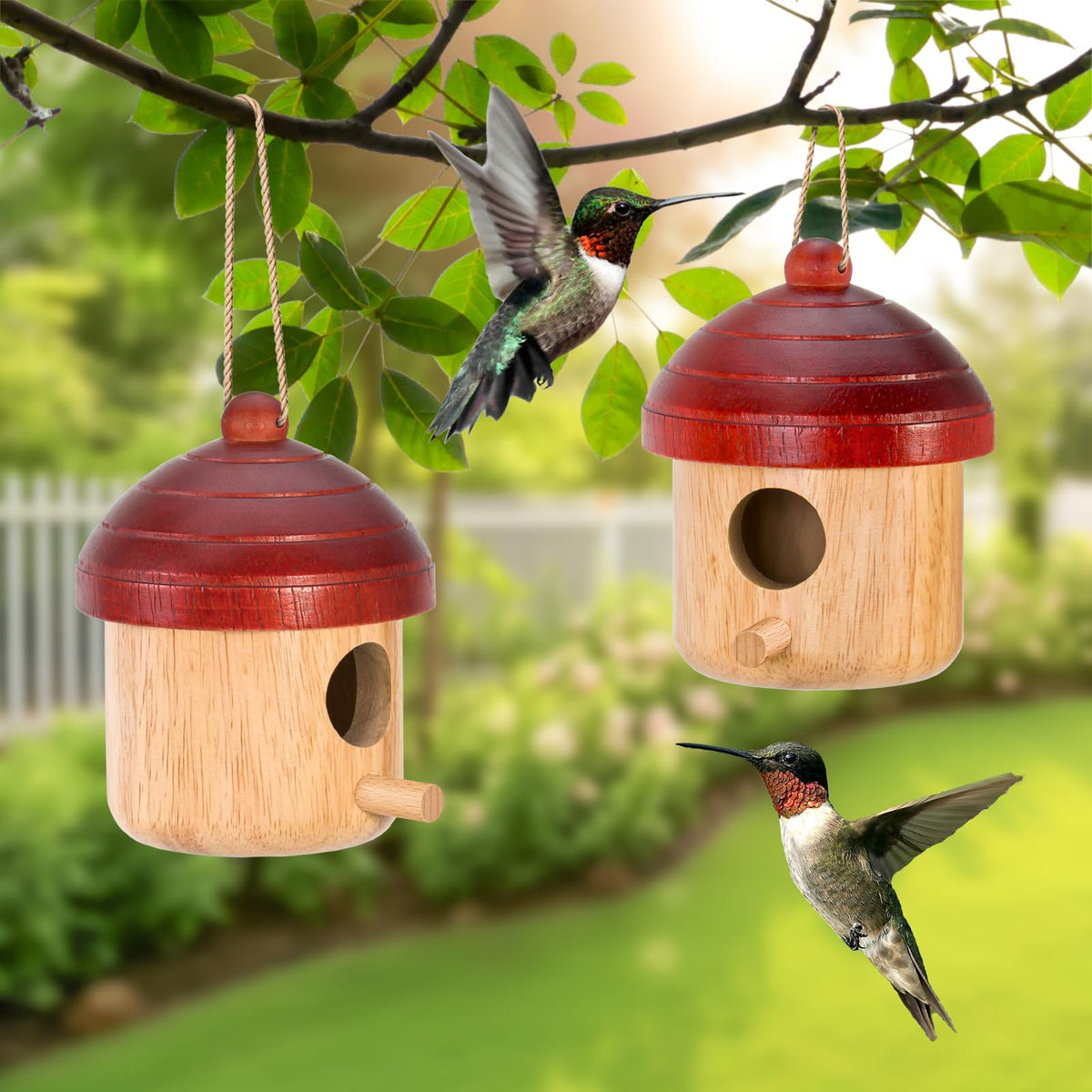DFANG outdoor bird house pack two ready to hang on balcony