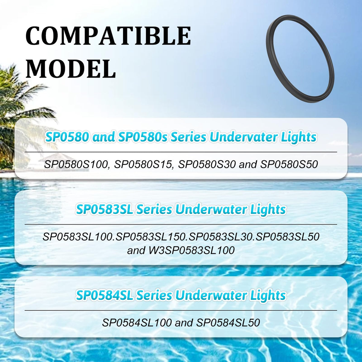 DFD easy-install SPX0580Z2 gasket for quick replacement of pool light seal