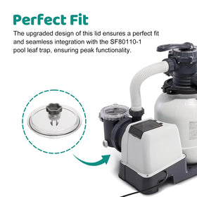 DFD Intex 12-inch filter fit enables seamless pump integration.