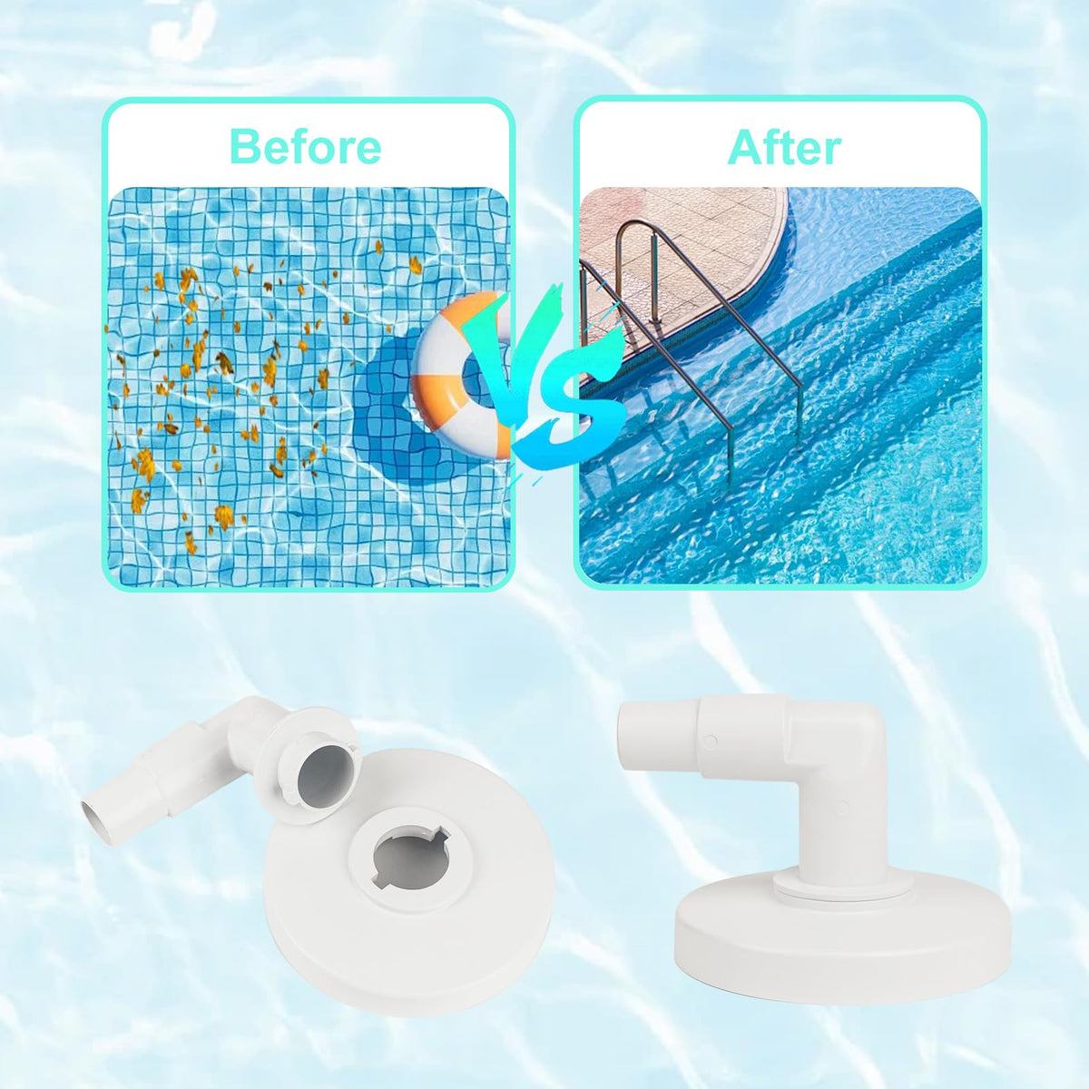 DFD SP11041 pool vacuum plate shown installed for debris capture in an above-ground pool.