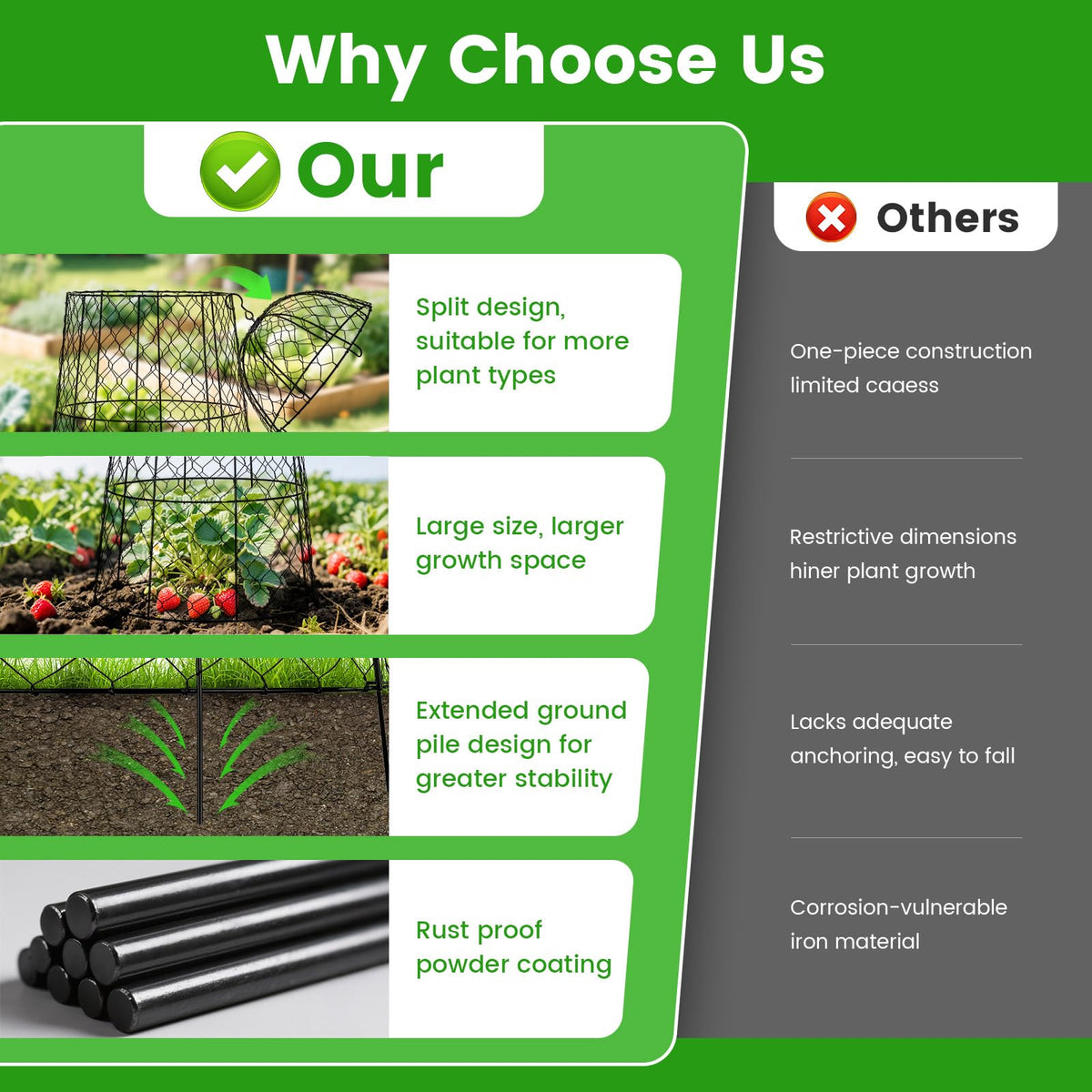 DFJFIFF animal-deterrent cloche supports garden beds from rabbits and birds.