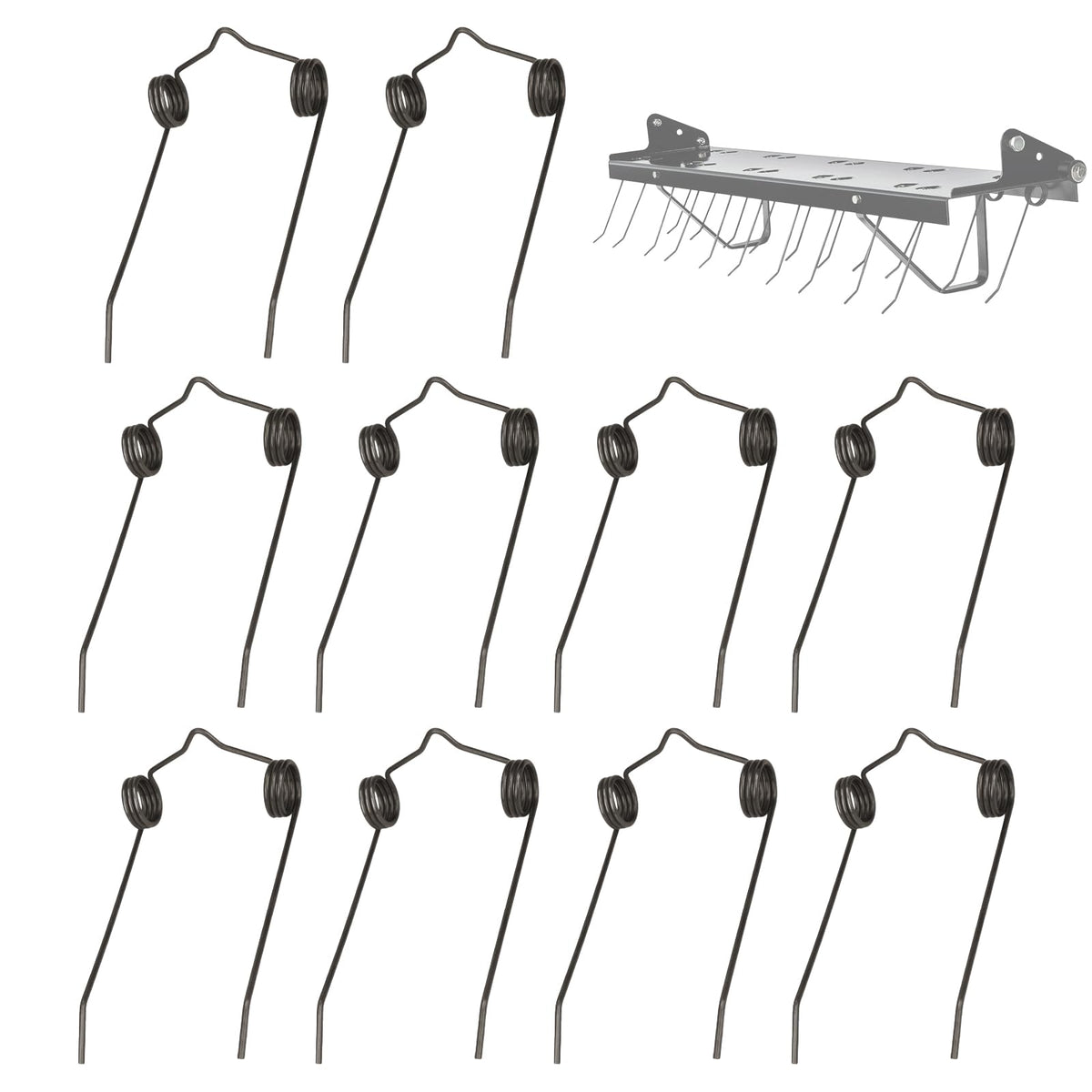 DFNIDY dethatcher spring tine 46761 front-mount close-up for effective lawn thatch removal.