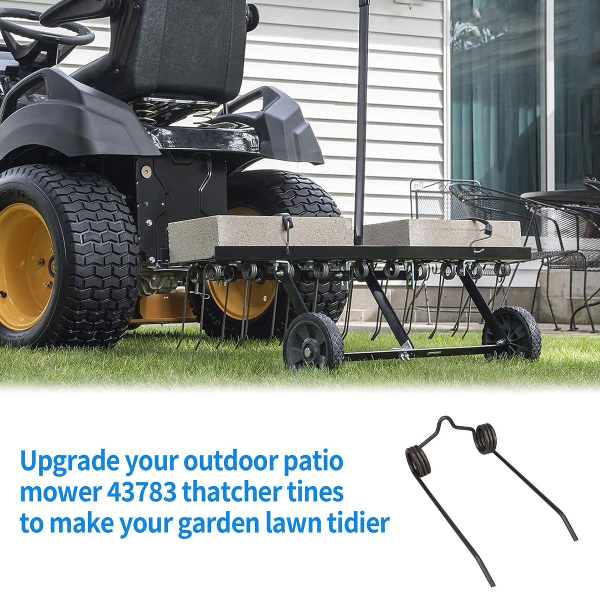 Dfnidy dethatcher tines enhancing lawn thatch removal