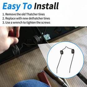 DFNIDY easy-install dethatcher tines for DIY lawn care.