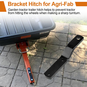 Dfnidy hitch tongue extension installation illustration with secure mounting.