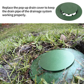 Ground-level flush installation of Dfnidy pop-up emitter cap reduces tripping hazards