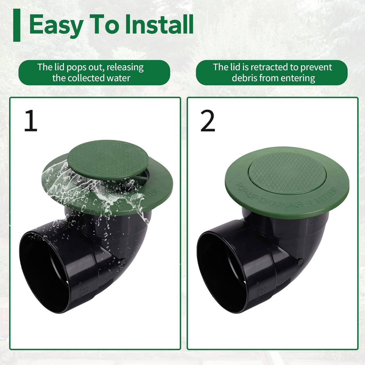 Weather-resistant Dfnidy pop-up emitter cap withstands sun and rain for long life