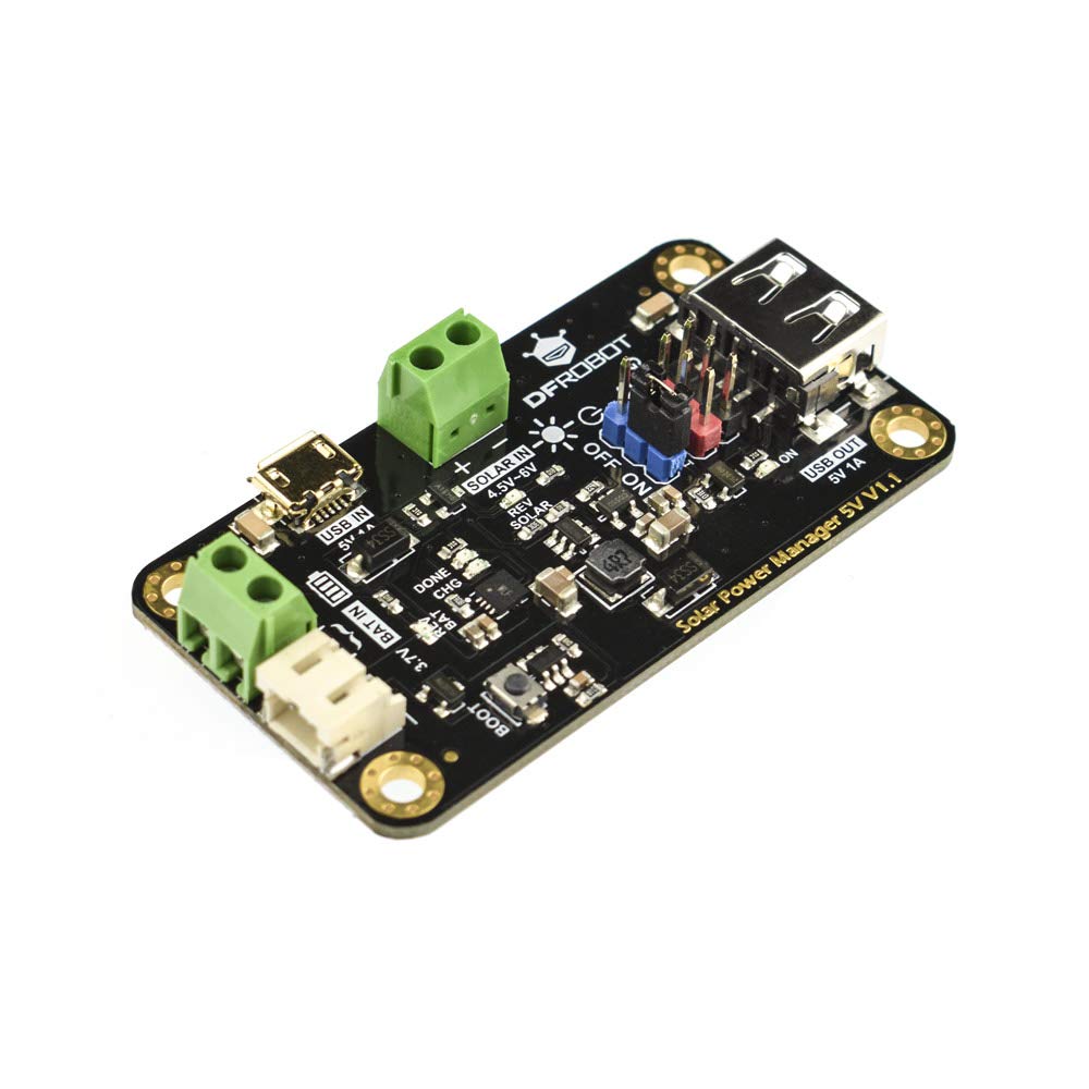 DFROBOT 900mA MPPT controller USB charging output for flexible solar charging