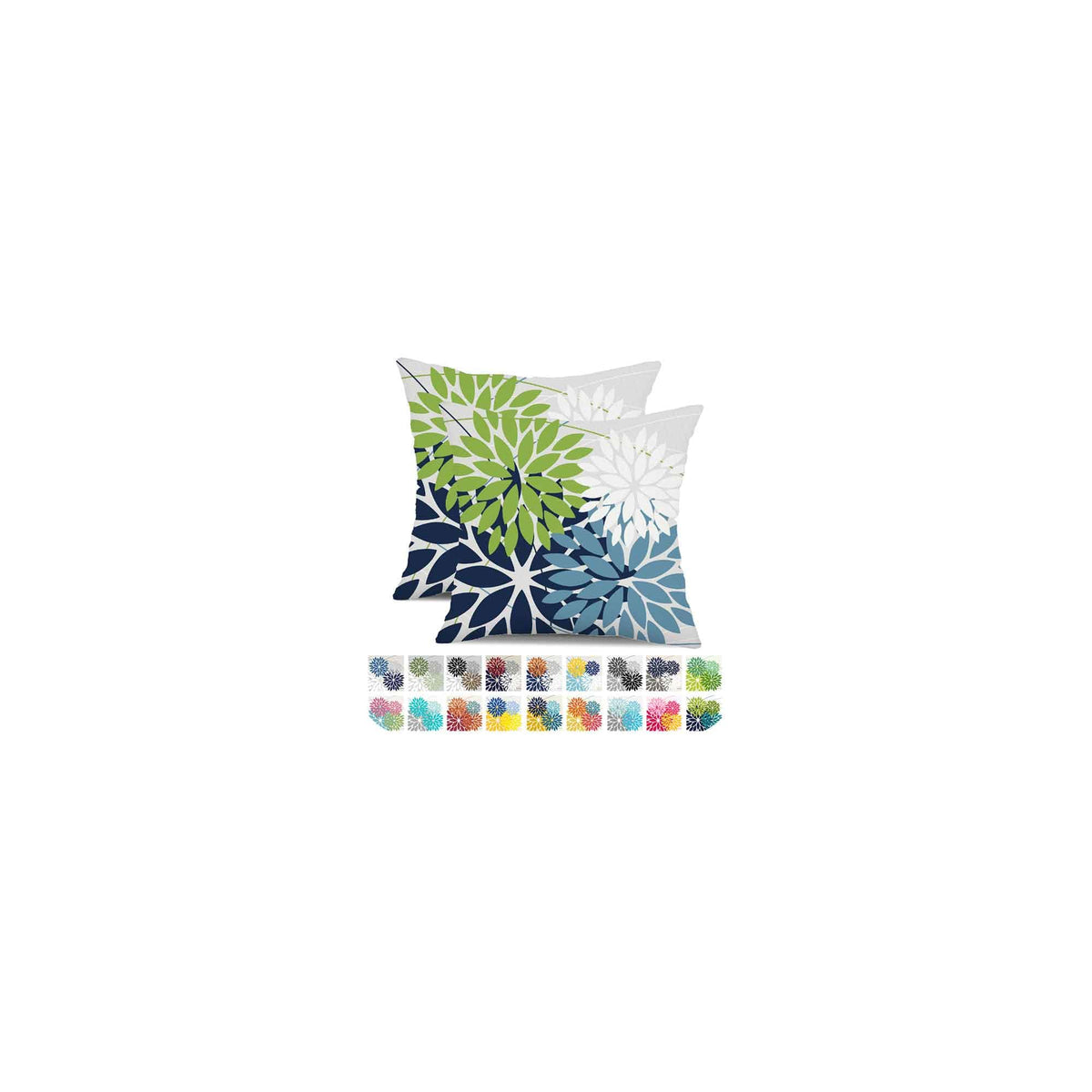 DFXSZ outdoor pillow cover with a blue-green geometric pattern for patio seating