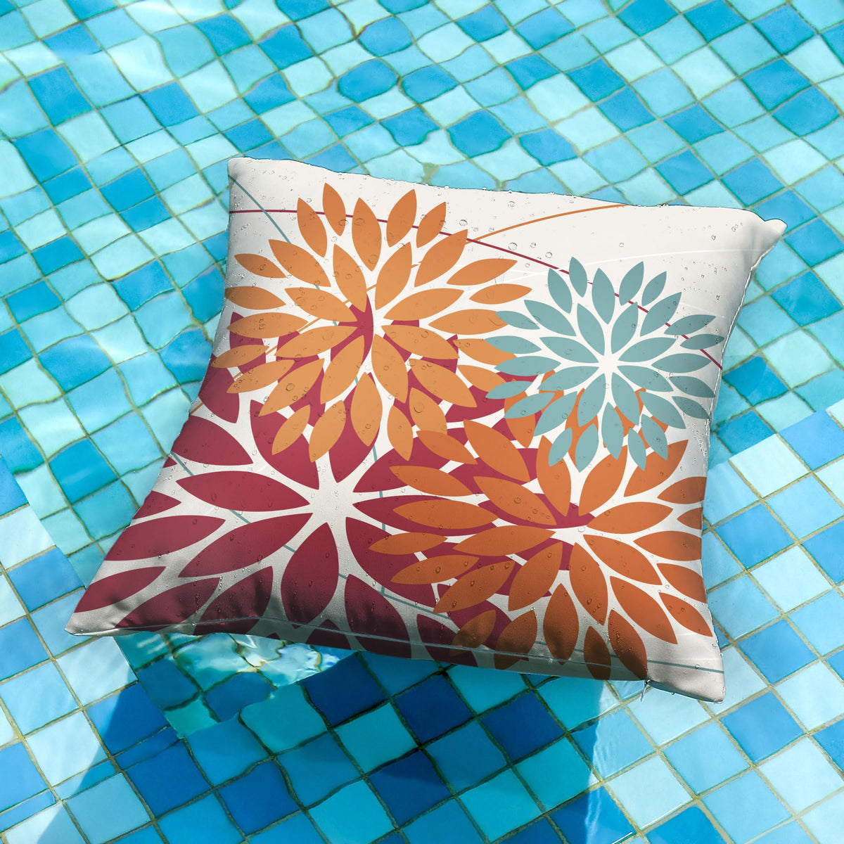Close-up of DFXSZ outdoor pillow cover fabric texture showing durable, soft polyester.