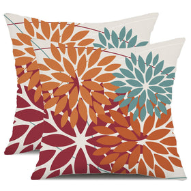 DFXSZ outdoor pillow cover with burnt orange geometric pattern for patio decor and weather resistance.