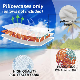 DFXSZ burnt-orange cover shows hidden zipper for easy pillow insertion.